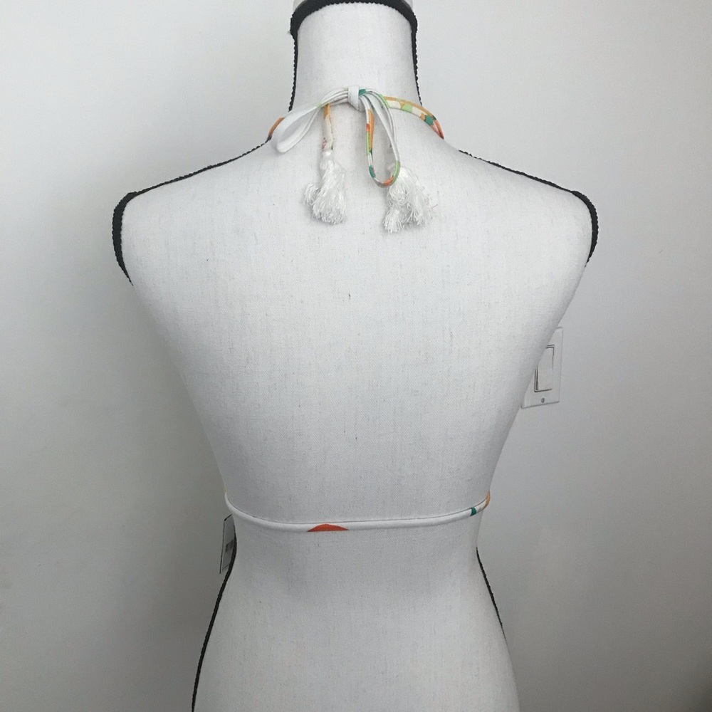 Kate Spade NY Halter Print Front Tie Bikini Top M - Picture 3 of 5